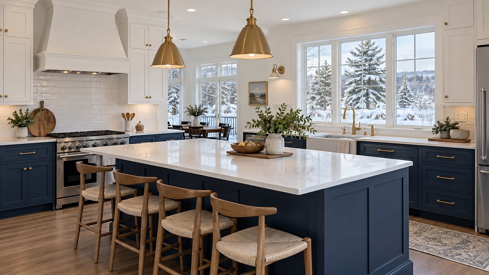Finished New England style kitchen renovation